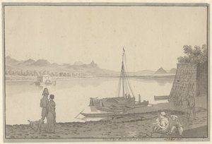 ライン川を上るボンからの眺め 作： Christoffer Wilhelm Eckersberg