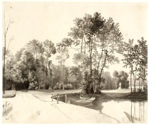 サンデルムガード庭園の眺め 作： Christoffer Wilhelm Eckersberg