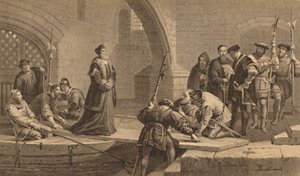 「裏切り者の門のクランマー」、1886 作： CW Sharpe