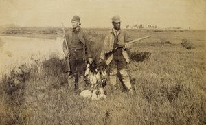 鴨の季節の終わり、カリフォルニア州タークスアイランド、1885（アルブメンシルバープリント） 作： C. A. Plummer
