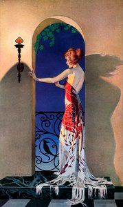 ファッショナブルな1920年代のスペインの女性、1925年頃（スクリーンプリント 作： C. Coles Phillips