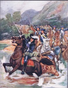 輝かしい思い出を祝福してください...、「有名な戦いのバラード」のイラスト、1900年頃（カラーリソ） 作： C. Dudley Tennant