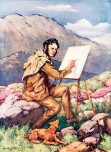 Landseer: 6 歳になる前に絵を描くことができた少年 (カラー リソ) 作： C. Dudley Tennant