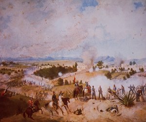 米墨戦争（1846-48）、モリノ・デル・レイの戦い、米軍の攻撃 作： C. Escalante