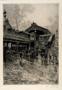 ブルックリン橋入り口 作： C. F. William Mielatz