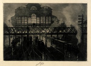 夜のグランドセントラル駅 作： C. F. William Mielatz