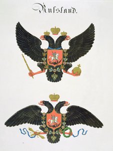 1830年から33年頃にドイツで発行された水彩画のコレクションから、ロシア帝国を武装させる
