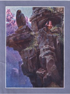 ダックワース著「The Child of the Air」より、近づきがたい山の高さの中で。 作： C. Wilhelm