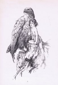 メイドと鷲（ダックワース著「The Child of the Air」より 作： C. Wilhelm