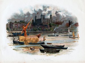 イギリスのロンドン塔、1895 作： C. Wilkinson