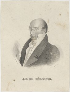 Pierre-Jean de Béranger 1780-1857の肖像。 作： Cäcilie Brandt