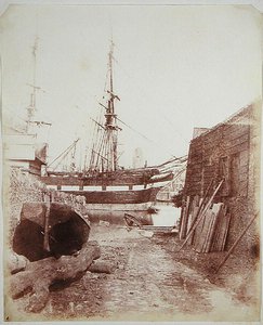 川と波止場の風景 c.1846 （グラビア）