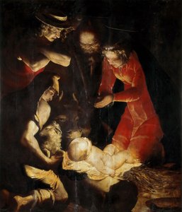 羊飼いの賛美」1550年 作： Cambiaso
