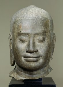 ジャヤヴァルマン7世王の頭（r.1181-c.1220）（ブロンズ）