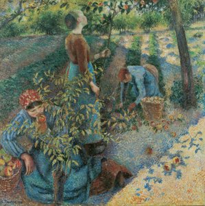 りんご狩り 作： Camille Jacob Pissarro
