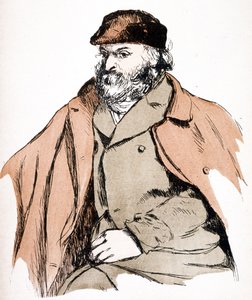 ポール・セザンヌ (1839 - 1906)、フランスの芸術家、ポスト印象派の画家の肖像画。 （彫刻）