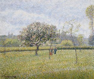 エラニーで花のリンゴの木。エラニーで咲くリンゴの木、1888 作： Camille Jacob Pissarro