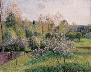 ブロッサムのリンゴの木、エラニー、1895 作： Camille Jacob Pissarro
