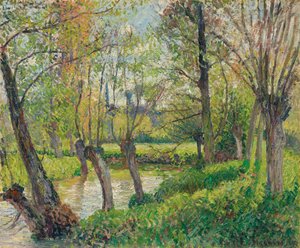 エプラテの端、Êragny、夕日、1897年。 作： Camille Jacob Pissarro