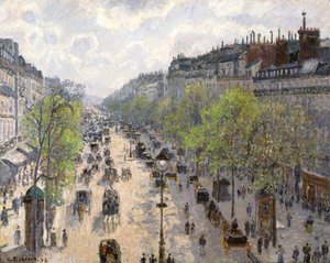 大通りモンマルトル、春、1897 作： Camille Jacob Pissarro
