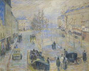 Boulevard Rochechouart、1880 作： Camille Jacob Pissarro