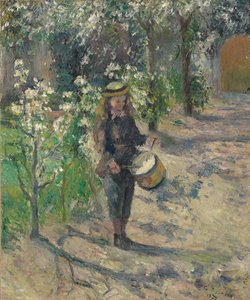 ドラムを持つ子供;ドラムチャイルド、1877 作： Camille Jacob Pissarro