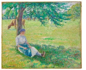 カウガール、エラニー、1887 作： Camille Jacob Pissarro