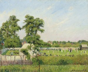 ロンドンのベッドフォードパークでのクリケットマッチ、1897年 作： Camille Jacob Pissarro