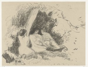3人の裸の女性 ファム ヌエ 作： Camille Jacob Pissarro