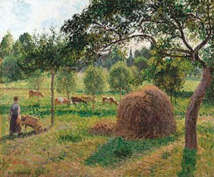 エラニーの夕暮れ、1896 作： Camille Jacob Pissarro