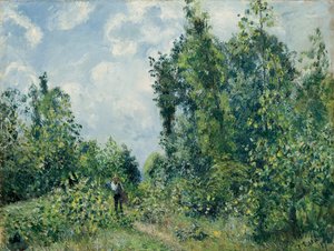 森の端;ウッドエッジ、1878 作： Camille Jacob Pissarro