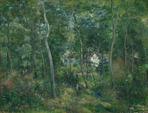 エルミタージュの近くの森の端、ポントワーズ、1879年。 作： Camille Jacob Pissarro
