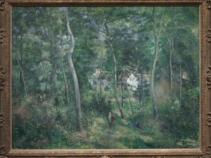 エルミタージュの近くの森の端、ポントワーズ、1879 作： Camille Jacob Pissarro