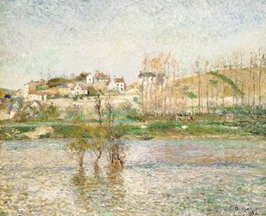 ポントワーズの洪水、1882 作： Camille Jacob Pissarro