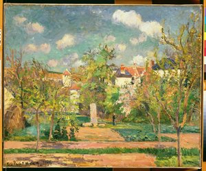 庭園、1876年頃 作： Camille Jacob Pissarro