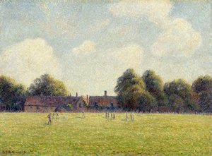 ハンプトンコートグリーン、1891年 作： Camille Jacob Pissarro