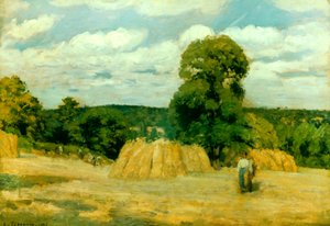 モンフーコーでの収穫、1876 作： Camille Jacob Pissarro