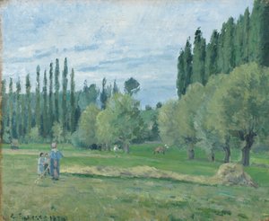 干し草、1874 作： Camille Jacob Pissarro