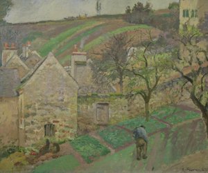 エルミタージュの丘、ポントワーズ、1873 作： Camille Jacob Pissarro