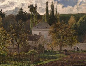 エルミタージュ美術館、ポントワーズ、1873 作： Camille Jacob Pissarro