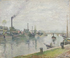 ルーアンのリルラクロワ、1883年 作： Camille Jacob Pissarro