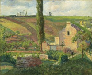 La Cote des Mathurins al "エルミタージュ、ポントワーズ、1876 作： Camille Jacob Pissarro