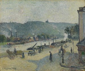 ラファイエットプレイス、ルーアン、1883年 作： Camille Jacob Pissarro