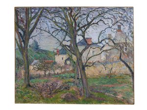 モートビュッソンの庭、コートサンドニ、ポントワーズ、1876 作： Camille Jacob Pissarro