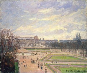 チュイルリー庭園。カミーユ・ピサロ（1830-1903）の絵画、油彩・キャンバス 作： Camille Jacob Pissarro