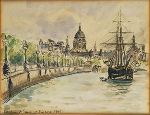 ロンドン、セントポール大聖堂、1890 作： Camille Jacob Pissarro