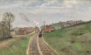 ロードシップレーン駅、ダリッチ、1871年 作： Camille Jacob Pissarro