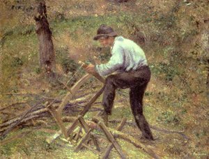 ペレメロンソーイングウッド、ポントワーズ、1879 作： Camille Jacob Pissarro