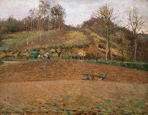 プラウランド、1874年。 作： Camille Jacob Pissarro