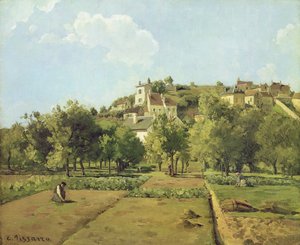 ポントワーズ、またはエルミタージュの庭園、ポントワーズ、1867 作： Camille Jacob Pissarro